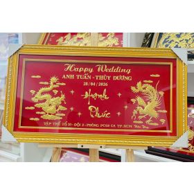 Khánh vàng mừng cưới Happy Wedding - KVYC00012